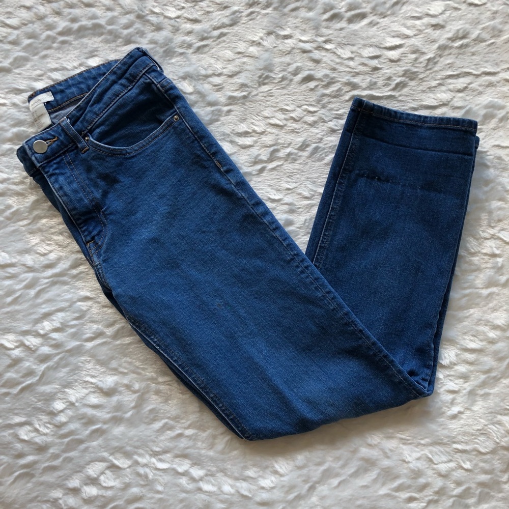 H&M straight leg dark wash blue jeans